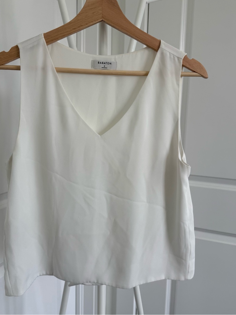 Babaton Cream Sleeveless murphy blouse